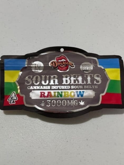 devour rainbow sour belts 3000mg
