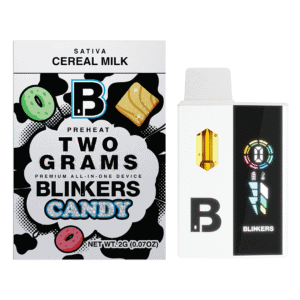 Vape device with Cereal Milk Sativa flavor, candy LED display, and hash hole for enhanced experience.