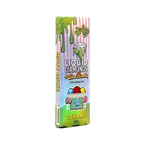 Sticky Stickz Liquid Diamonds Live Rosin 2G Italian Ice Indica