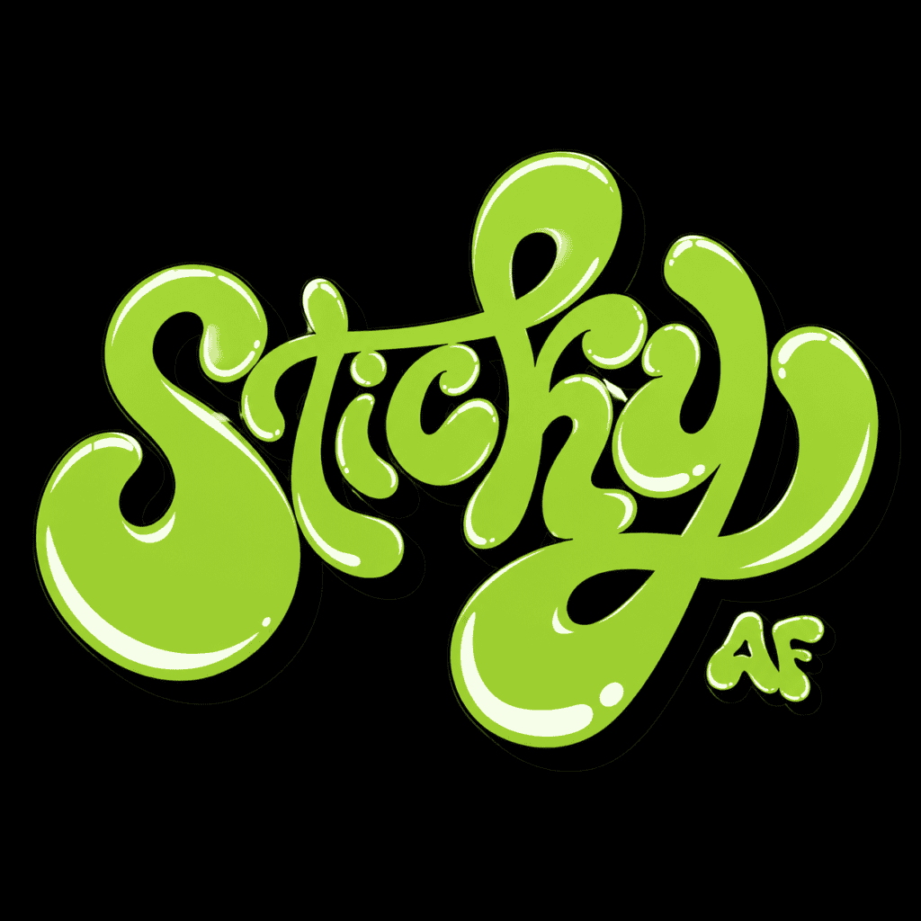 Sticky AF cannabis brand logo