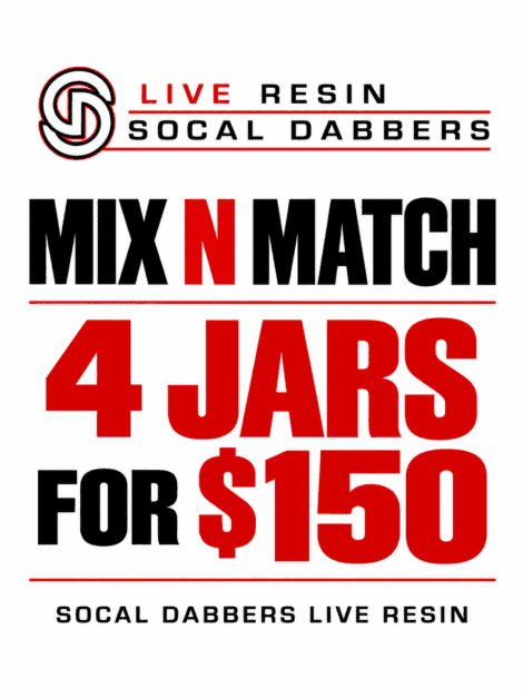 SoCal Dabbers 4 jars $150